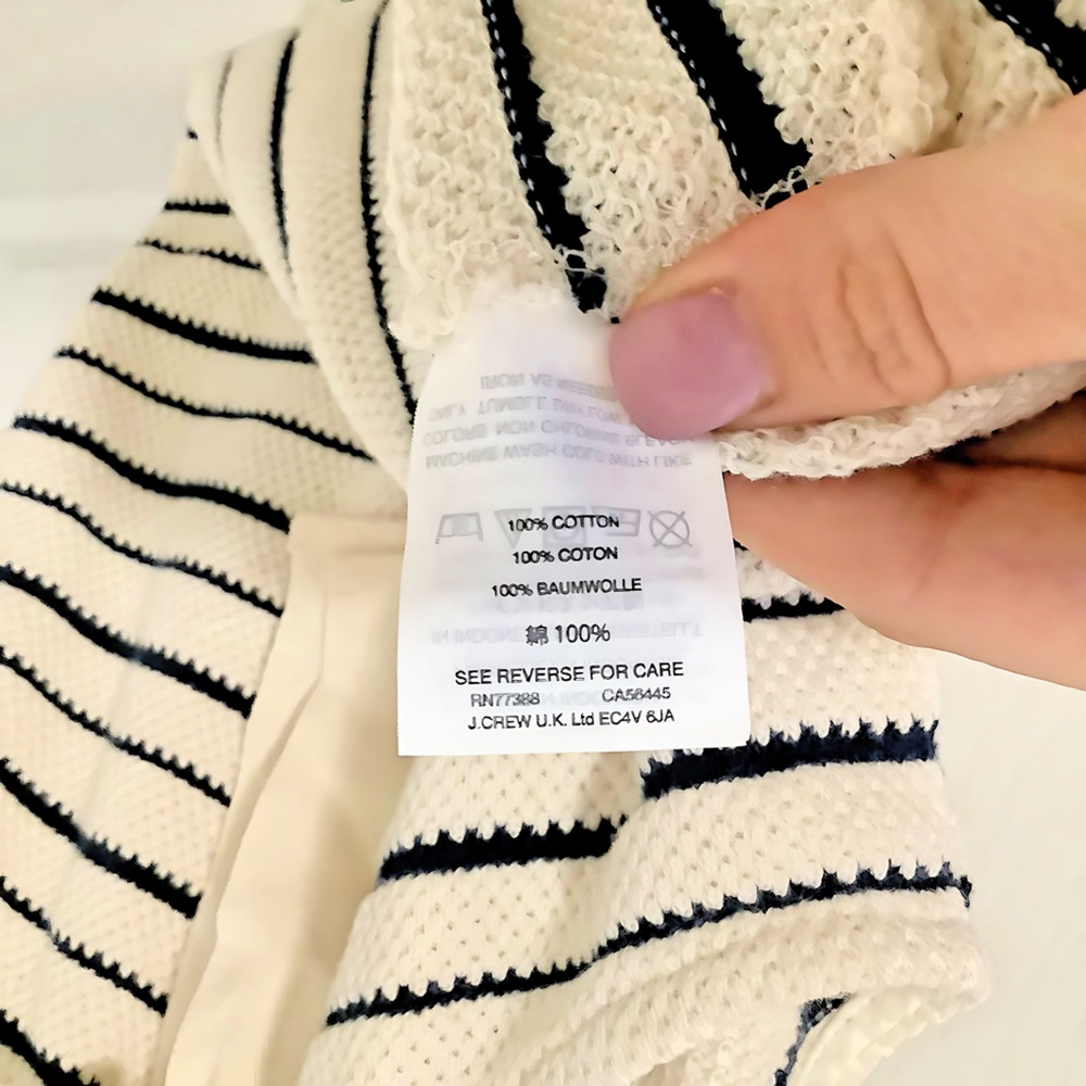 Madewell Women's Camille Texture & Thread Striped Bow Back Tank Top - size S - Picture 8 of 9